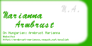 marianna armbrust business card